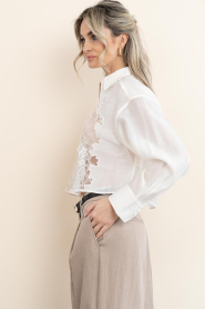 Copenhagen Muse |  Cropped blouse with lace details Molly | natural | Picture 5