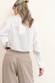 Copenhagen Muse |  Cropped blouse with lace details Molly | natural | Picture 8