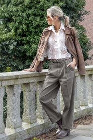 Copenhagen Muse |  Cropped blouse with lace details Molly | natural | Picture 10