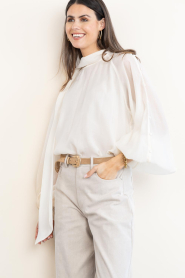 Copenhagen Muse |  Top with buttons Tilly | natural | Picture 5