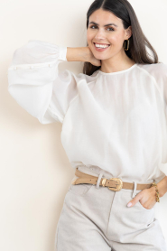 Copenhagen Muse |  Top with buttons Tilly | natural | Picture 6