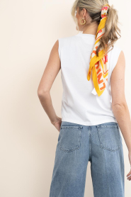 Elite Paris |  Cropped sleeveless T-shirt Banana | white | Picture 6