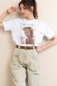 Elite Paris |  T-shirt with print Hour | white | Picture 6