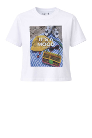 Elite Paris |  T-shirt with print Mood | white | Picture 1