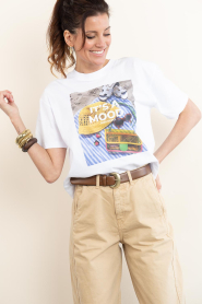 Elite Paris |  T-shirt with print Mood | white | Picture 4