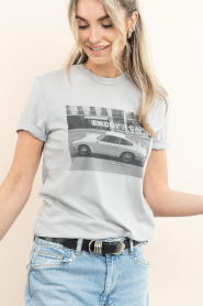 Elite Paris |  Washed T-shirt with print Car | grey | Picture 8