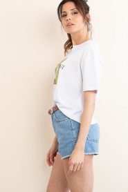 Elite Paris :  Cropped T-shirt with print Toast | white - img7