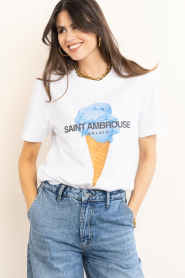 Elite Paris |  T-shirt with print Gelato | white | Picture 4