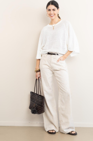 Lois Jeans |  Wide leg linen pants Skater L32 | natural | Picture 2