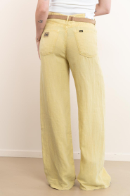 Lois Jeans |  Wide leg linen pants Skater L32 | yellow | Picture 7