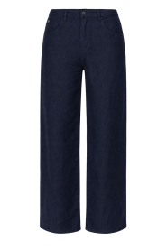 Lois Jeans |  Wide leg linnen pants Skater L32 | dark blue | Picture 1