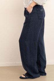 Lois Jeans |  Wide leg linnen pants Skater L32 | dark blue | Picture 5