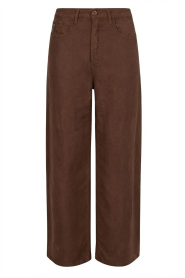 Lois Jeans |  Wide leg linnen pants Skater L32 | brown