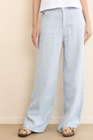 Lois Jeans |  Wide leg linnen pants Skater L32 | blue | Picture 5