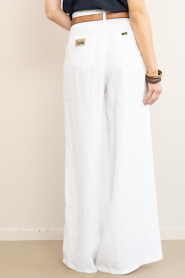 Lois Jeans |  Wide leg linen pants Marlene L32 | white | Picture 7