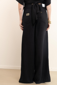 Lois Jeans |  Wide leg linen pants Marlene L32 | black | Picture 6
