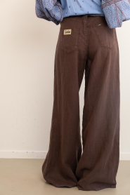 Lois Jeans |  Wide leg linen pants Marlene L32 | brown | Picture 6