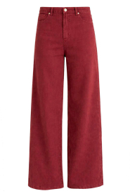 Lois Jeans |  Wide leg linen pants Marlene L32 | burgundy