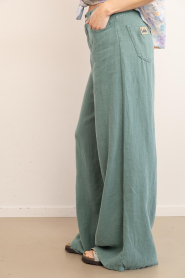 Lois Jeans |  Wide leg linen pants Marlene L32 | green | Picture 5