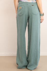 Lois Jeans |  Wide leg linen pants Marlene L32 | green | Picture 6