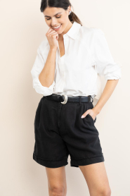 Lois Jeans |  Linen short Saya | black | Picture 2