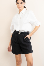 Lois Jeans |  Linen short Saya | black | Picture 4