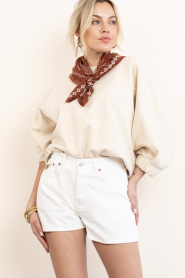 Lois Jeans :  Denim short Sandra | white - img2