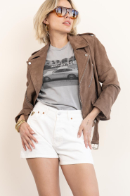 Lois Jeans :  Denim short Sandra | white - img5