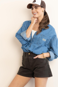 Lois Jeans |  Denim short Sandra | dark brown | Picture 7