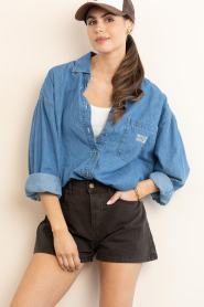 Lois Jeans |  Denim short Sandra | dark brown | Picture 9