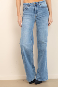 Lois Jeans :  High waist straight leg jeans Palazzo L34 | blue  - img4
