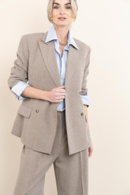 Herskind |  Double breasted blazer Laila | beige | Picture 2