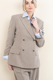 Herskind |  Double breasted blazer Laila | beige | Picture 8