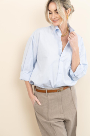 Herskind :  Cotton blouse Lorenzo | blue - img2