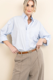 Herskind :  Cotton blouse Lorenzo | blue - img6