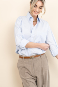 Herskind :  Cotton blouse Lorenzo | blue - img7