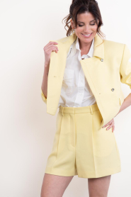 Herskind :  Double breasted cropped blazer Elo | yellow - img9