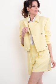 Herskind :  Double breasted cropped blazer Elo | yellow - img10