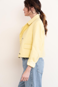 Herskind :  Double breasted cropped blazer Elo | yellow - img6
