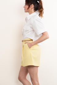 Herskind :  Pleated shorts Reggy | yellow - img8