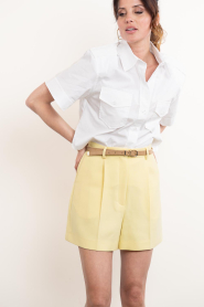 Herskind :  Pleated shorts Reggy | yellow - img6