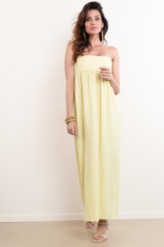 Herskind :  Strapless dress Diaz | yellow - img7