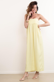 Herskind :  Strapless dress Diaz | yellow - img4