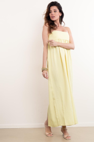 Herskind :  Strapless dress Diaz | yellow - img5