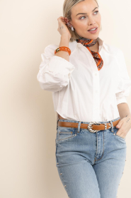 Herskind :  Cropped blouse Elsie | white - img2