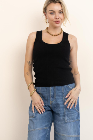 Herskind |  Ribbed sleeveless top Morris | black | Picture 2