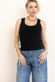 Herskind :  Ribbed sleeveless top Morris | black - img2