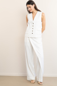 Herskind |  Linen mix waistcoat Samos | natural | Picture 4