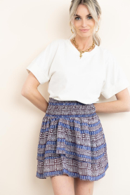 Devotion |  Mini skirt with print Clond | blue | Picture 5