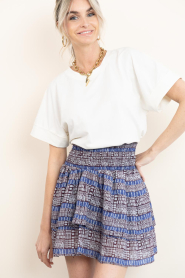 Devotion |  Mini skirt with print Clond | blue | Picture 6